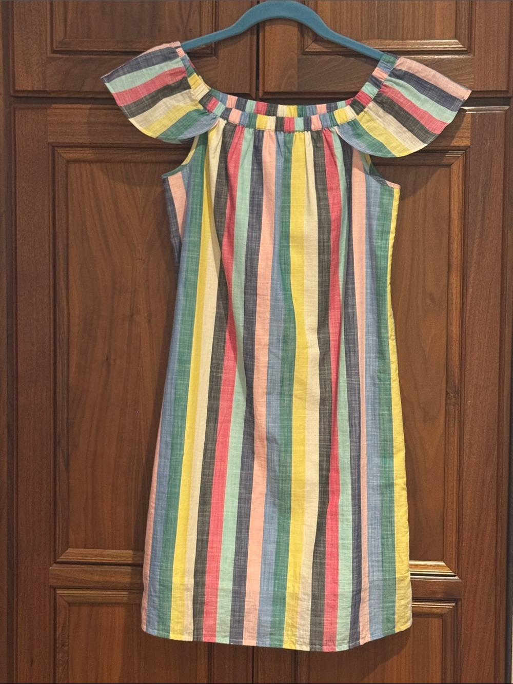 GirlMulti-Color Striped Off-Shoulder Summer Dress